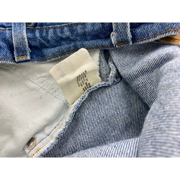VTG 90s Women Levi's 517 USA Orange Tab cut-off denim jean shorts jorts, 36 - Picture 5 of 5